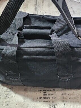 LEEDS Promo Black Travel / Duffle Bag Lightweight Canvas Gym Bag Athleisure